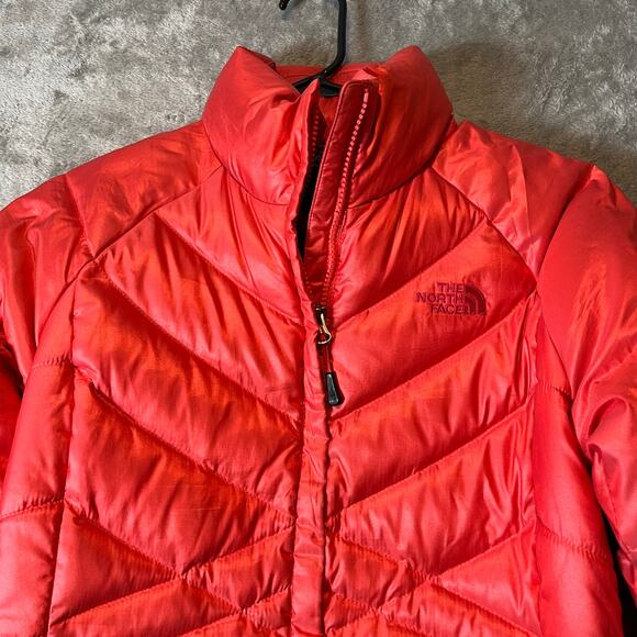 The North Face Sz S Aconcagua 550 Fill Down Jacket Rambutan Pink Orange Women's - Picture 4 of 10